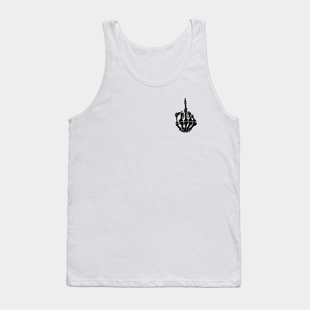 Skeleton Middle Finger Tank Top by WhateverTheFuck